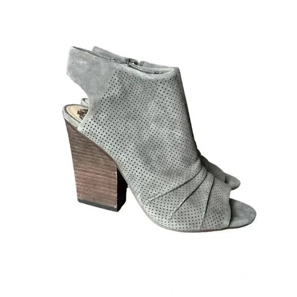 Vince Camuto Kentvi Sandal Open-Toe Booties Taupe Womens Size 7.5 - Picture 1 of 9